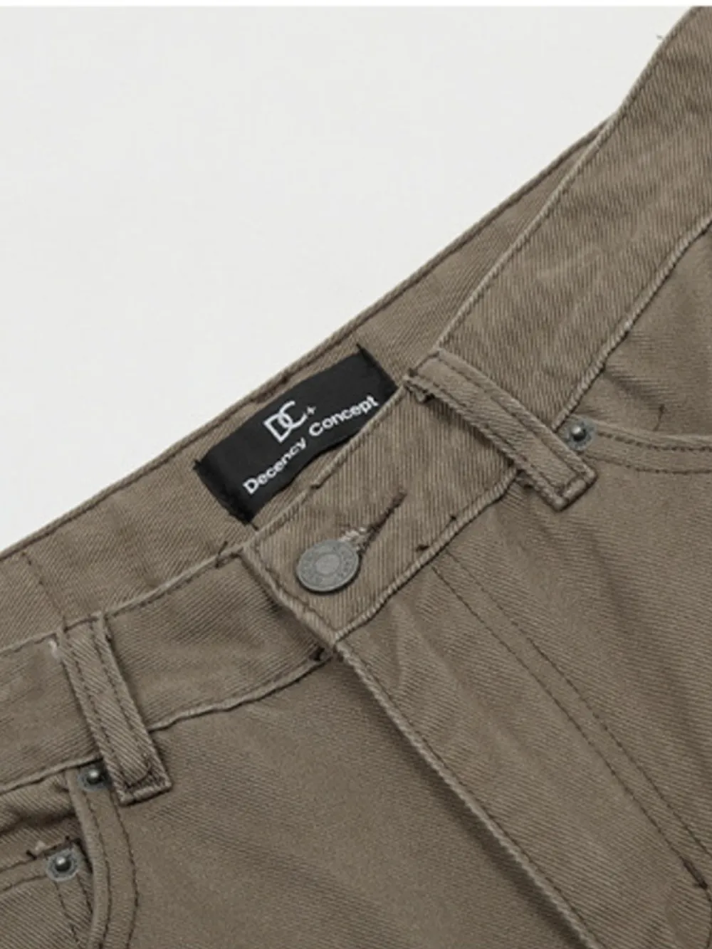 Men's Wide Leg Washed Jeans, image 6