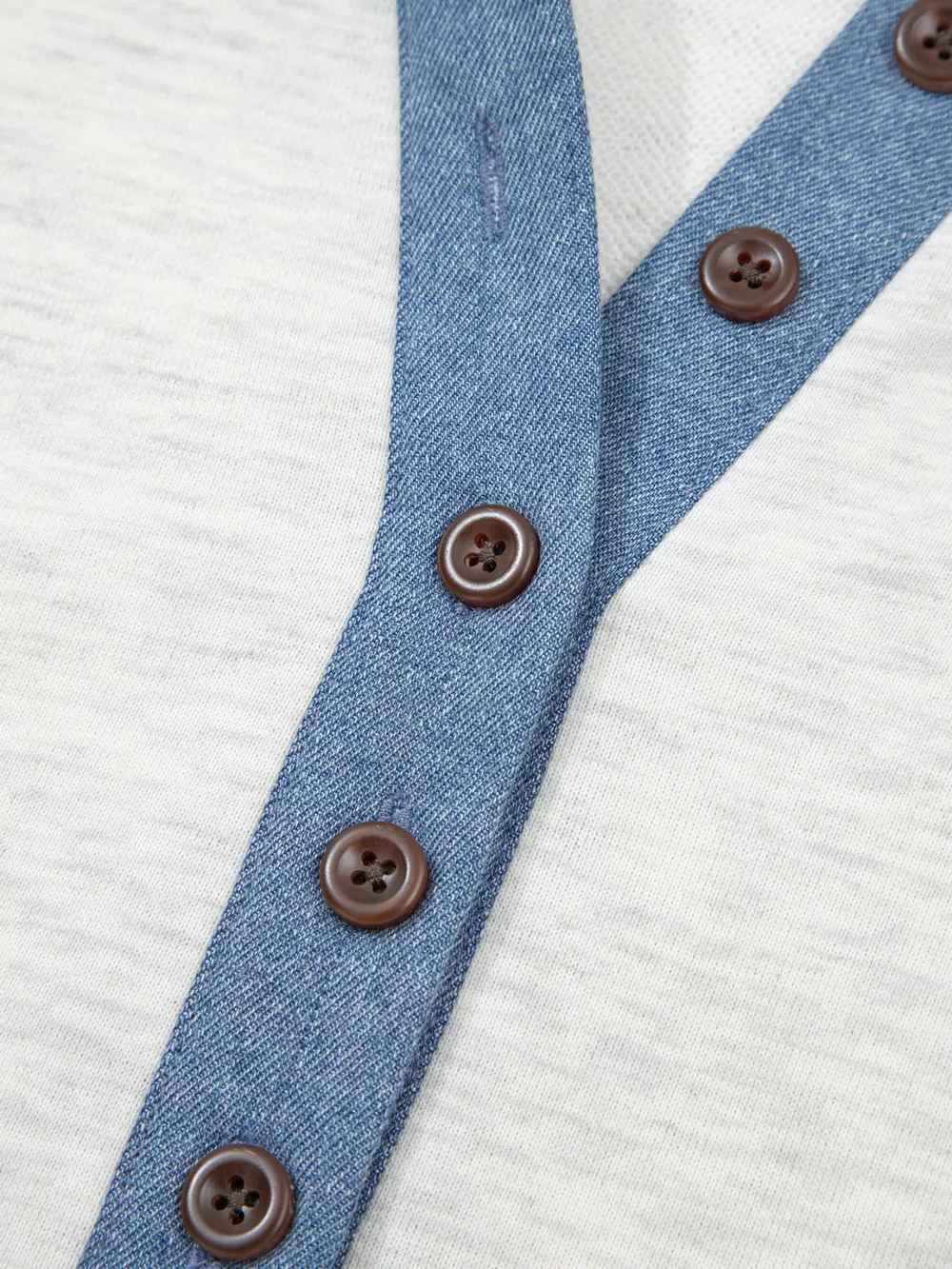 Color Block Button Detail Long Sleeve Top, image 5