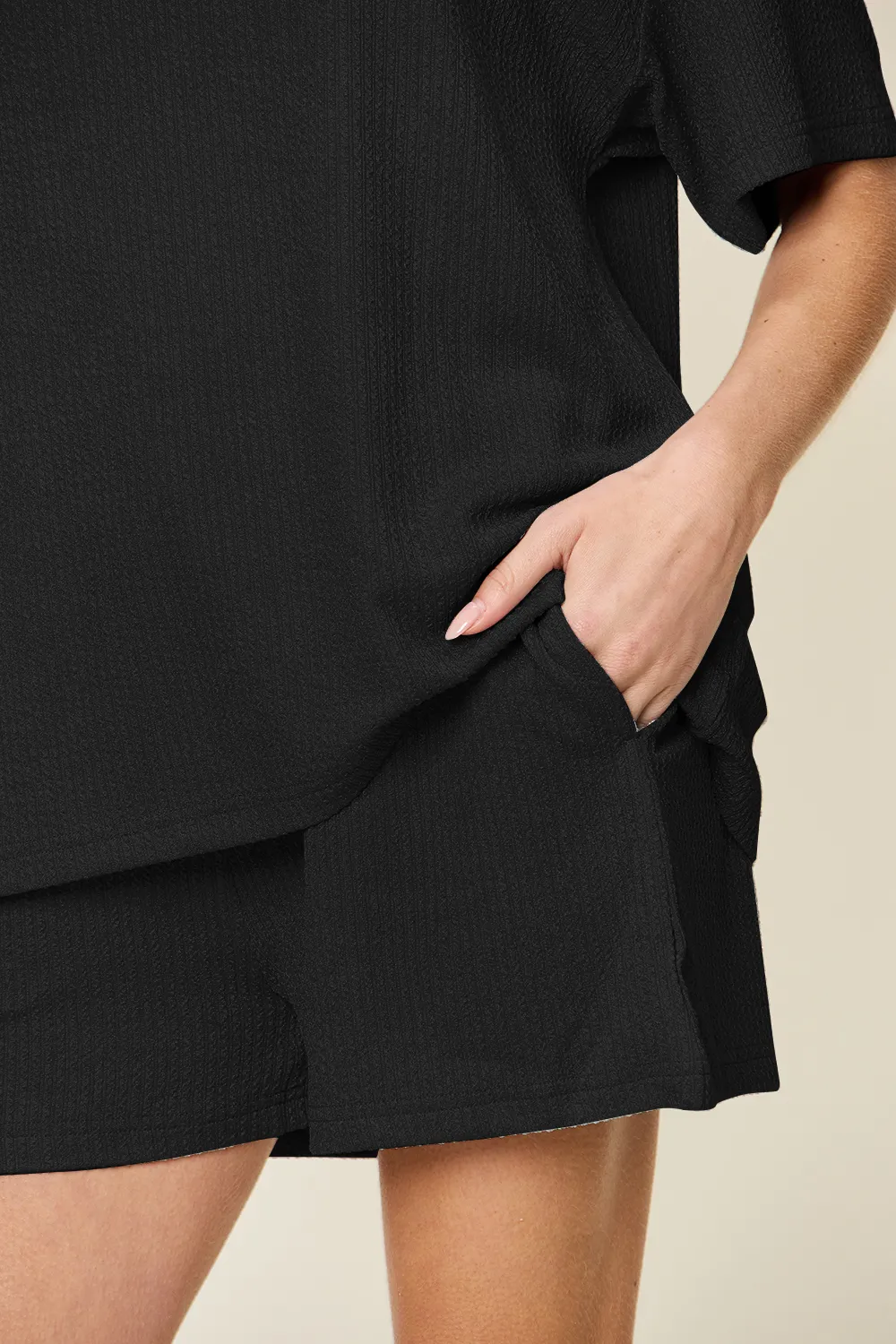Basic style Round Neck Solid Set, image 5