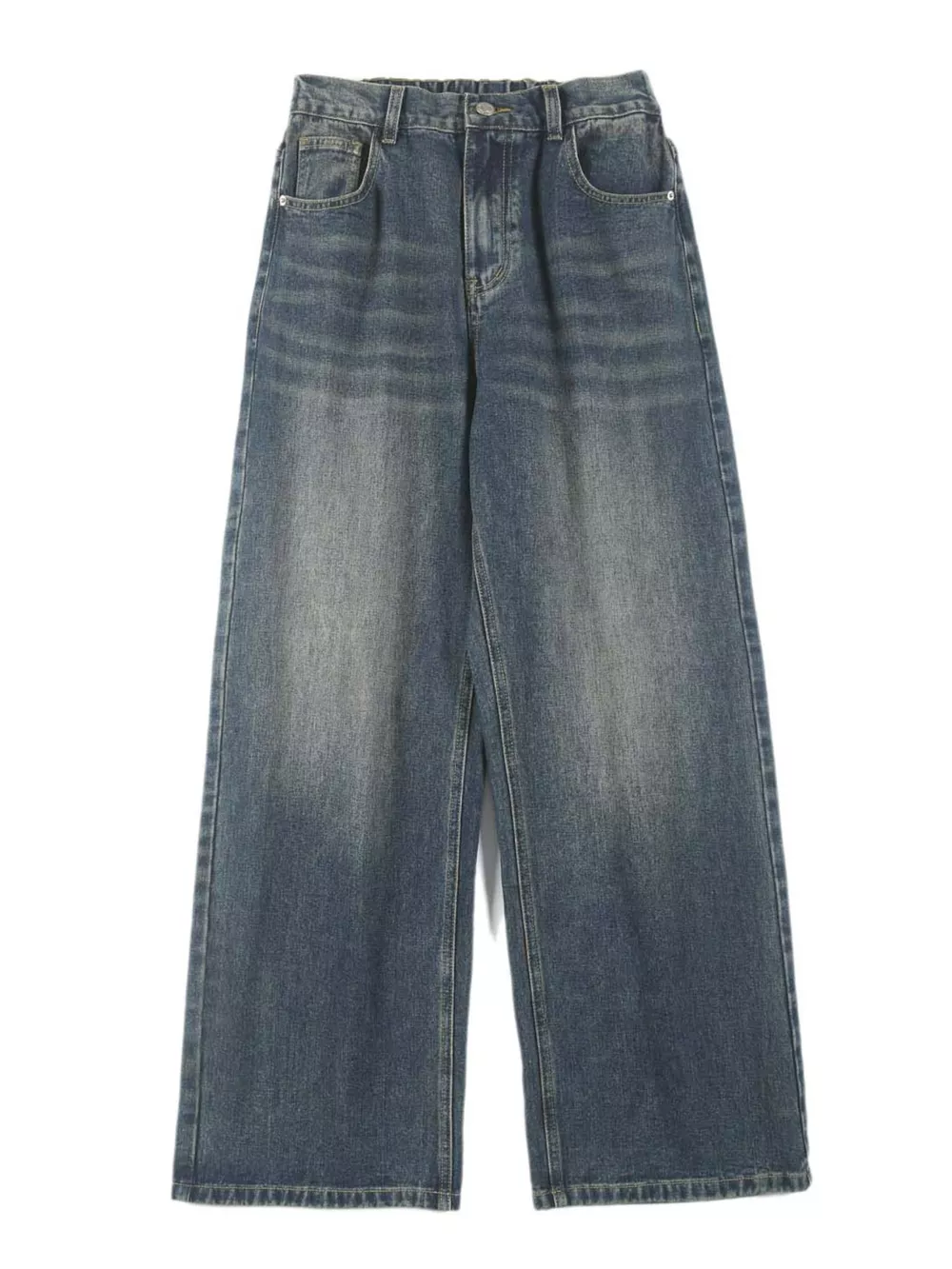 Men's Full Size Washed Straight Jeans Plus Size, image 9