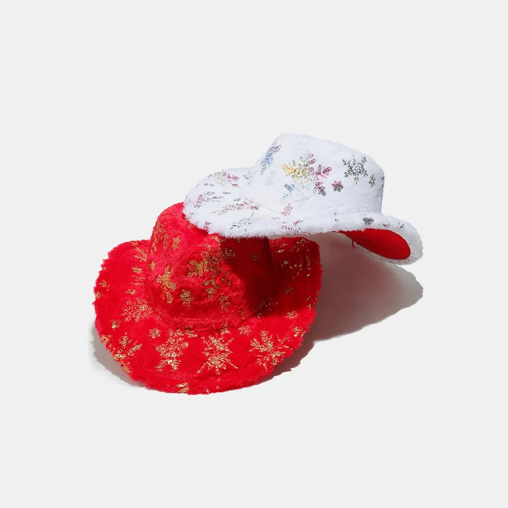 Fuzzy Snowflakes Polyester Hat, image 5