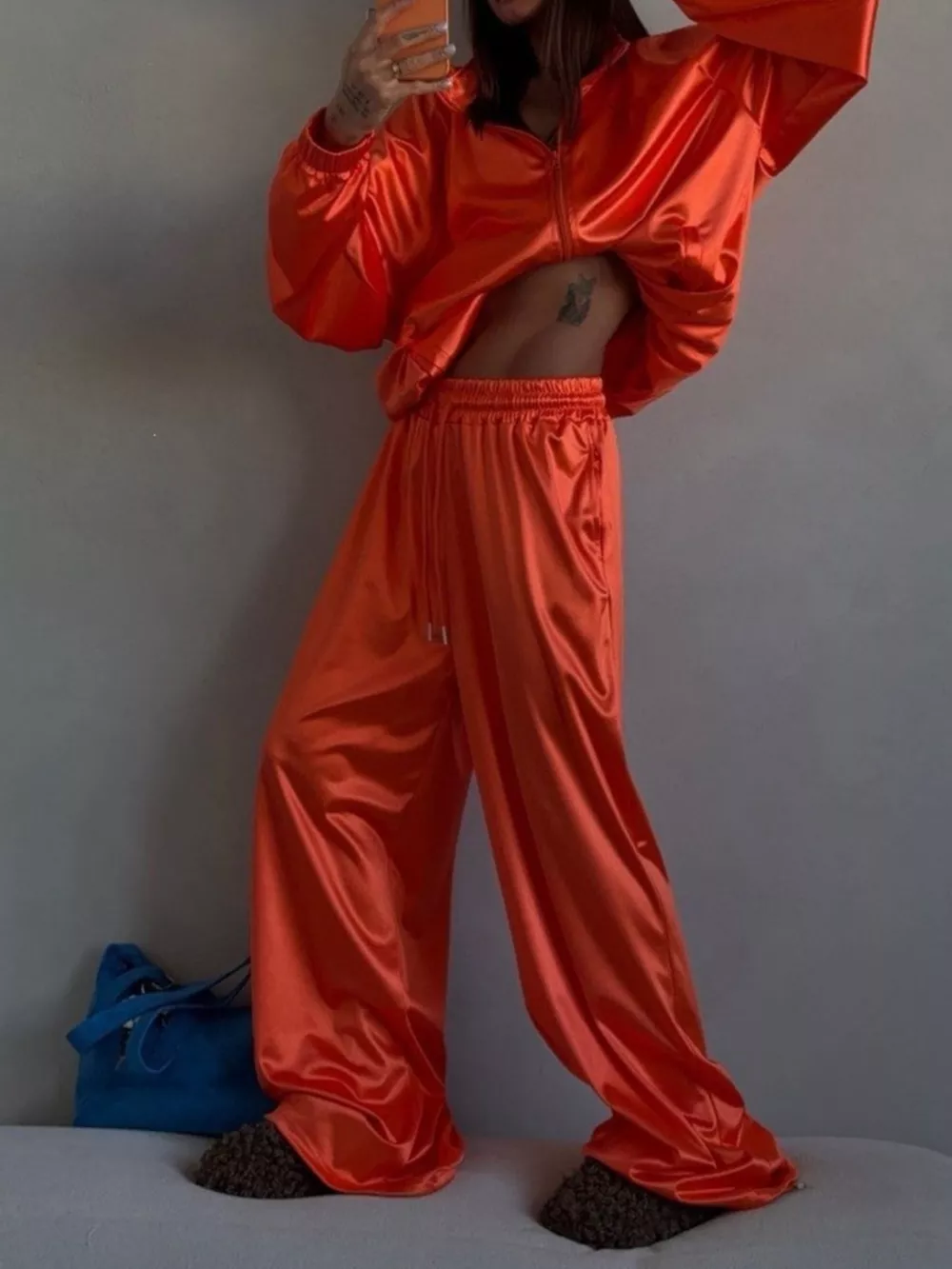 Zip Up Raglan Sleeve Jacket and Pants Set, image 7