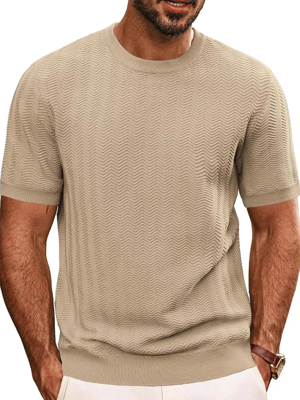 Men's Full Size Round Neck Short Sleeve T-Shirt Plus Size, image 7
