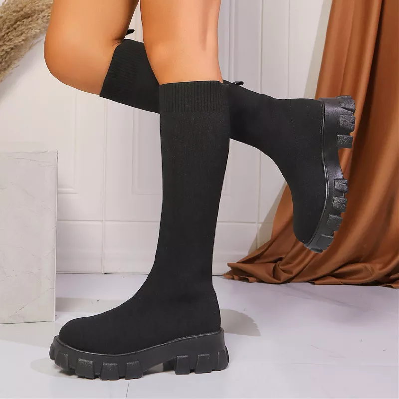 Chunky Platform Knee High Boots, image 3