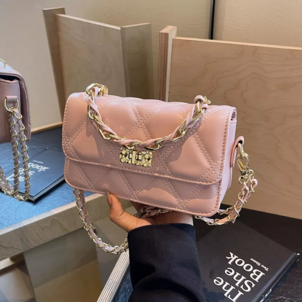 Quilted Chain Strap Crossbody Bag, image 3