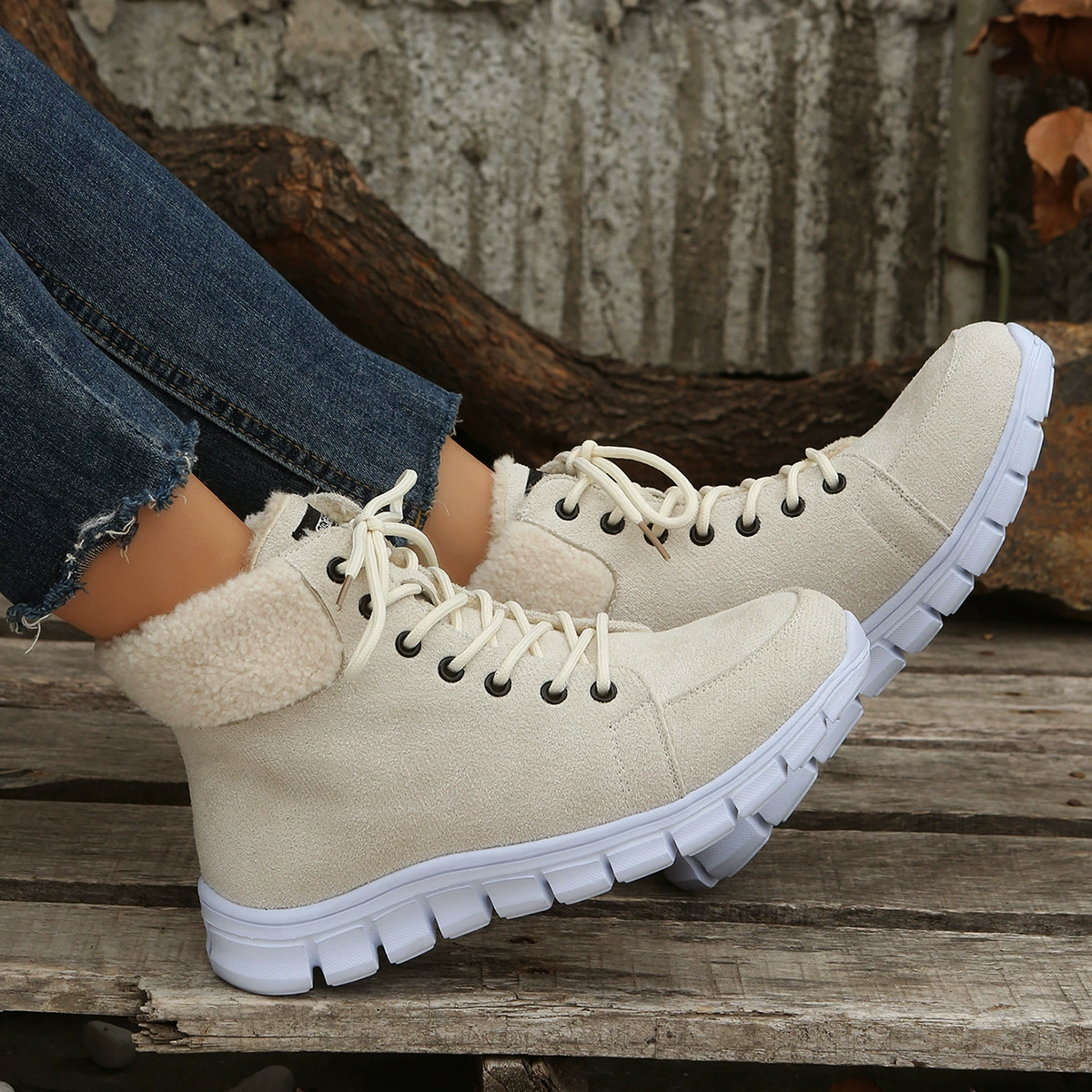 Lace Up Round Toe Boots, image 10