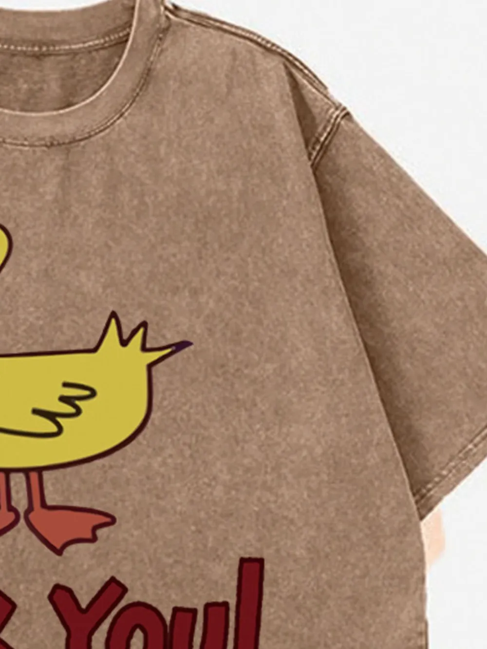 Duck Graphic Oversized Round Neck T-Shirt, image 12