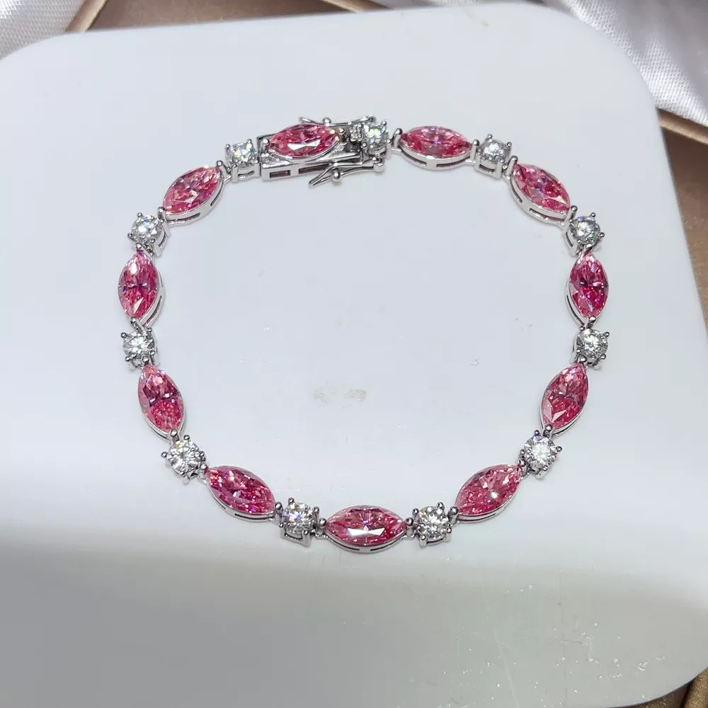 925 Sterling Silver Moissanite Bracelet, image 4