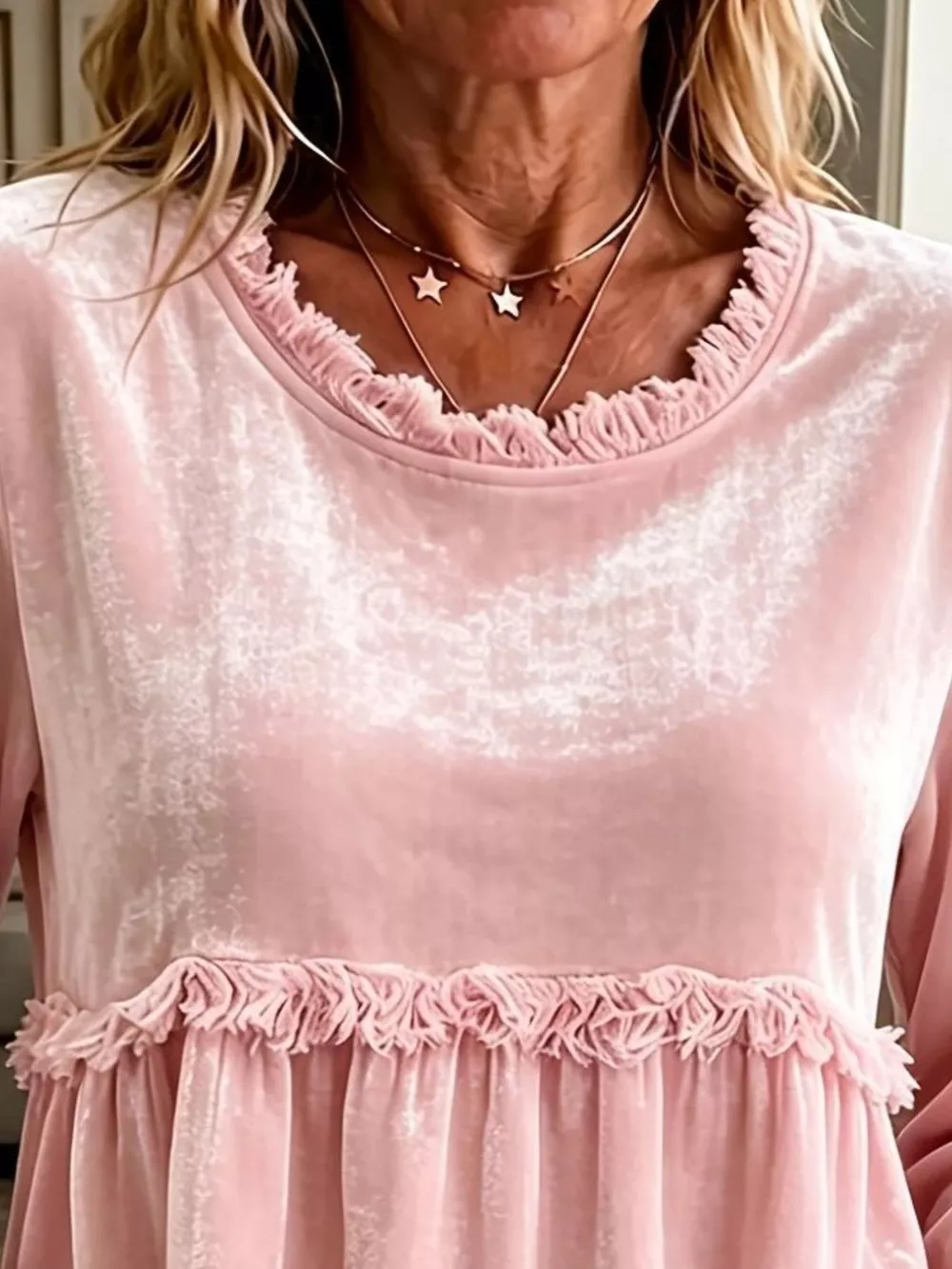 Fringed Hem Long Sleeve T-Shirt, image 11