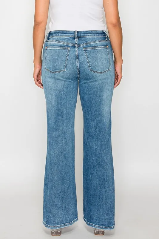 Full Size Cat's Whiskers Mid Rise Bootcut Jeans, image 4