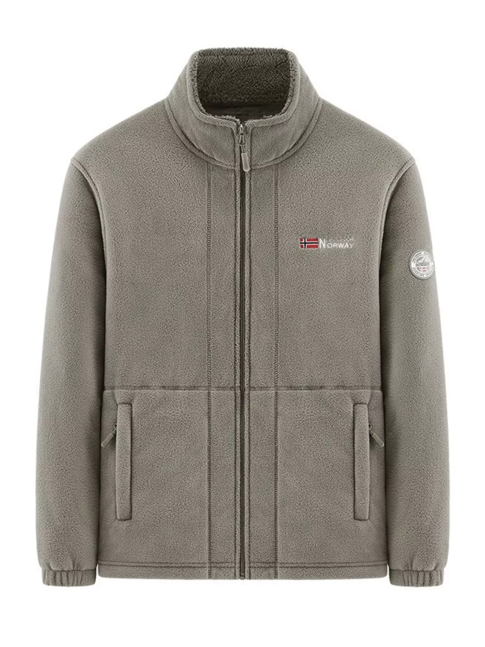 Men's Plus Size Zip Up Long Sleeve Jacket, image 2