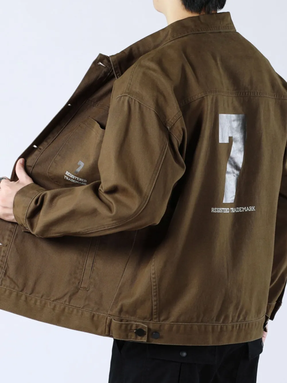 Men's Full Size Button Up Long Sleeve Shacket Plus Size, image 3
