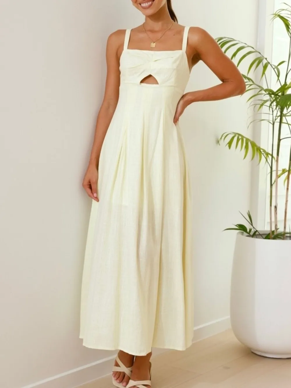 Cutout Square Neck Cami Dress, image 17