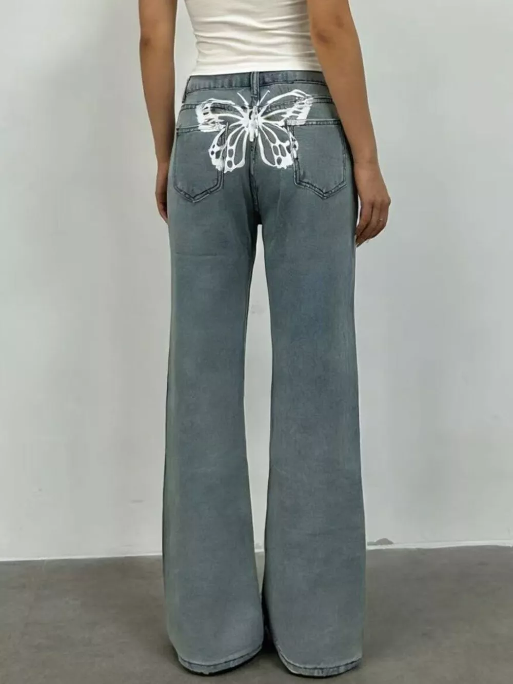 Butterfly Back Wide Leg Jeans, image 9