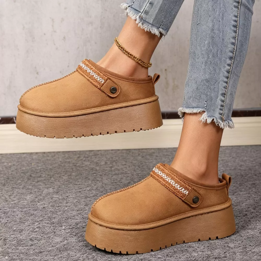 Platform Suede Fur-Lined Boots, image 7