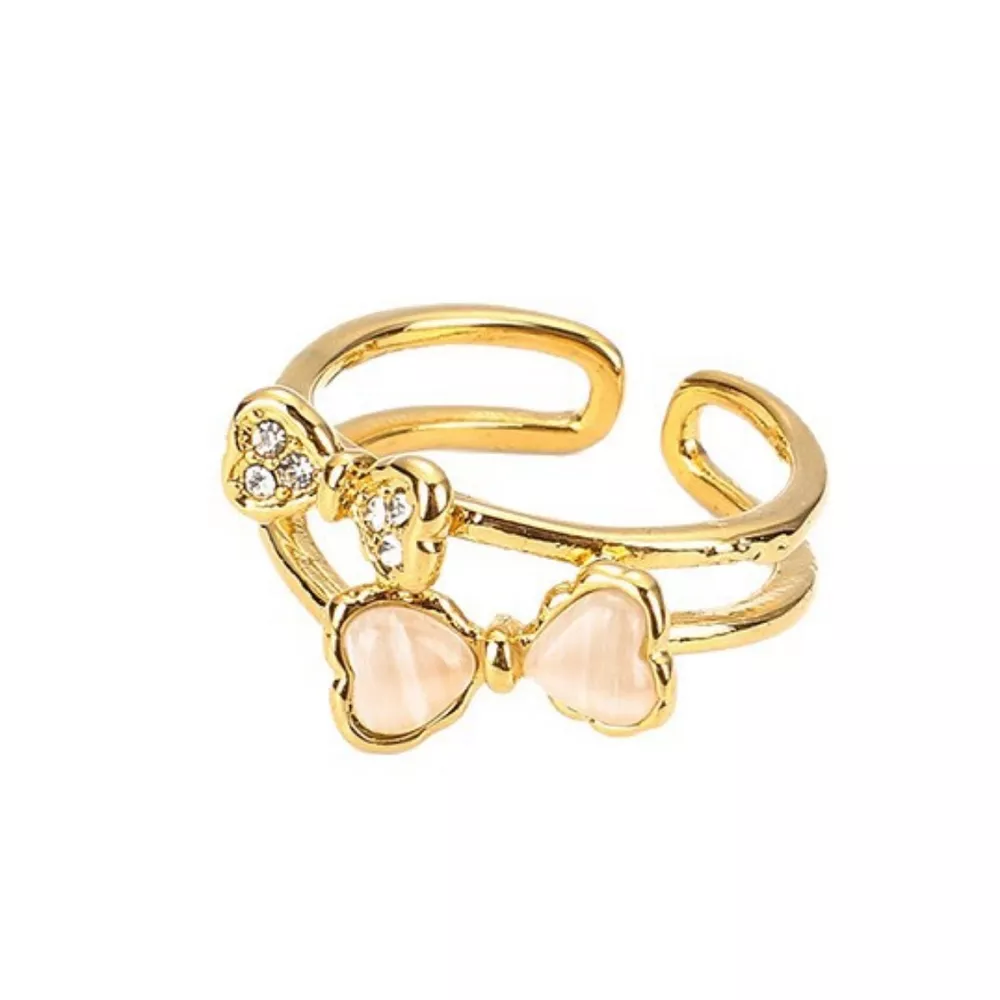 18K Gold-Plated Bow Open Ring, image 6