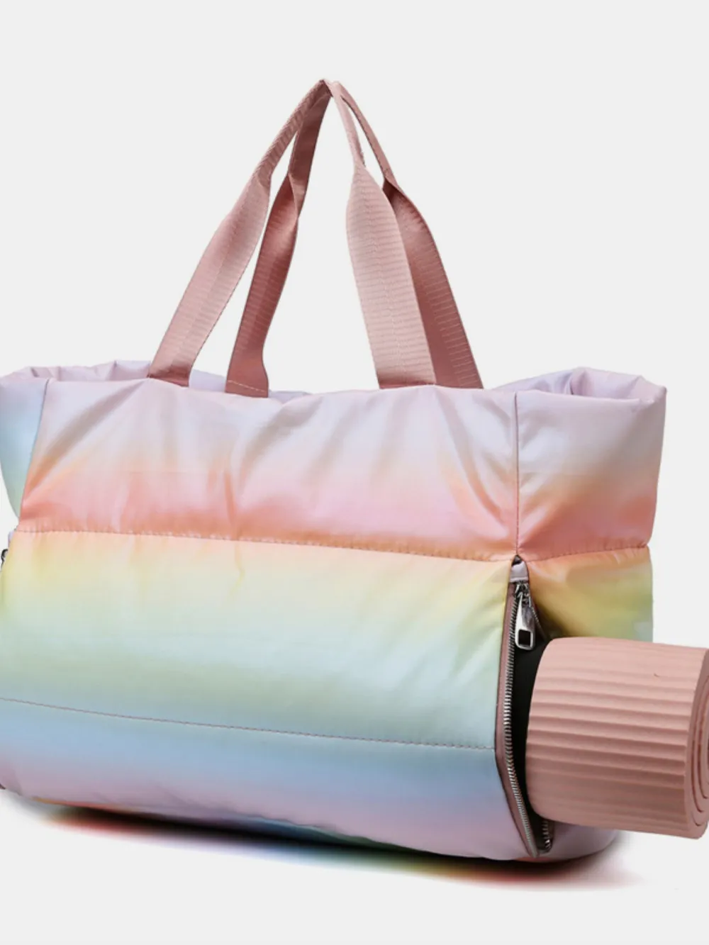 Gradient Quilted Travel Bag with Side Zippers, image 3