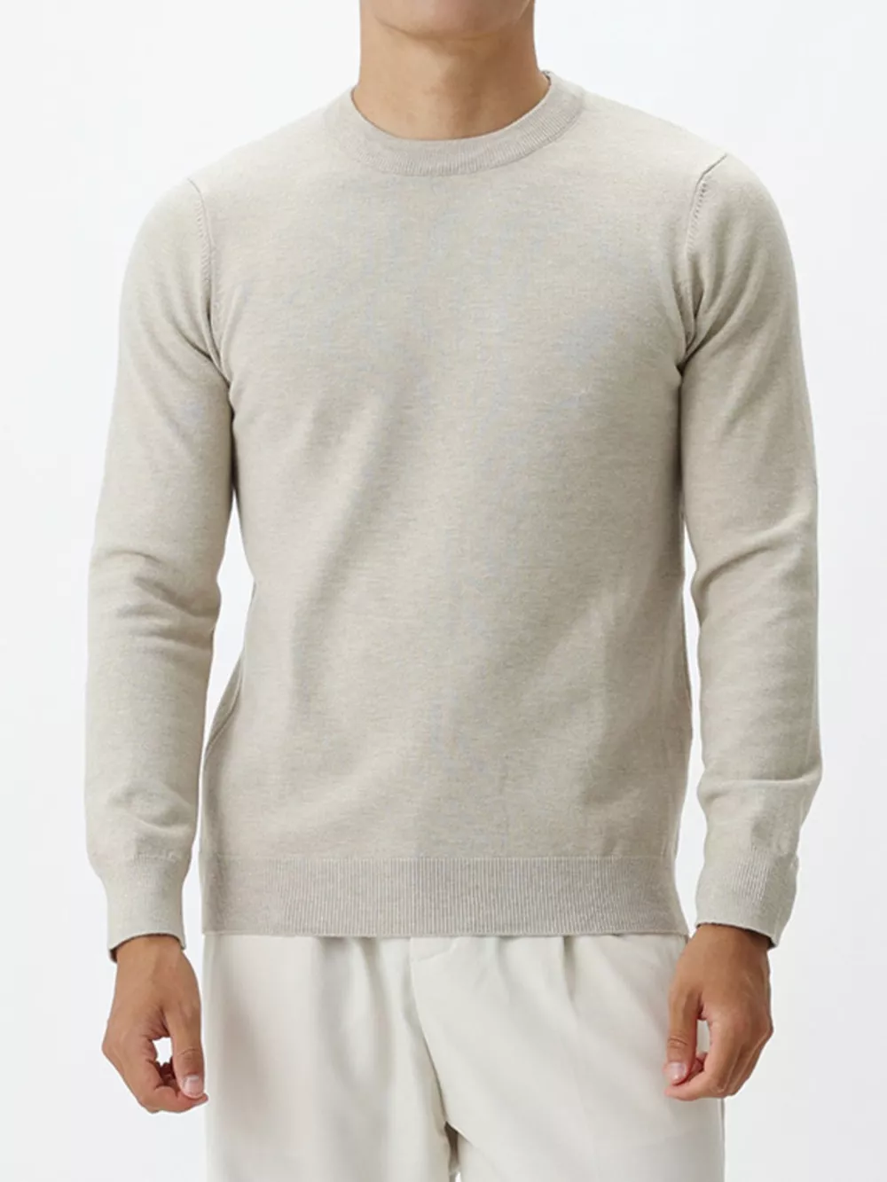 Men's Plus Size Classic Crew Neck Sweater