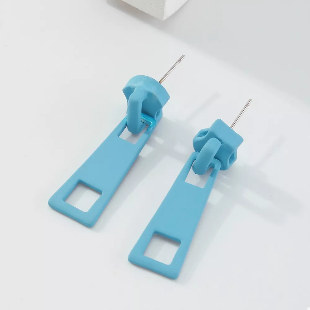 Colorful Zipper Drop Earrings, image 12