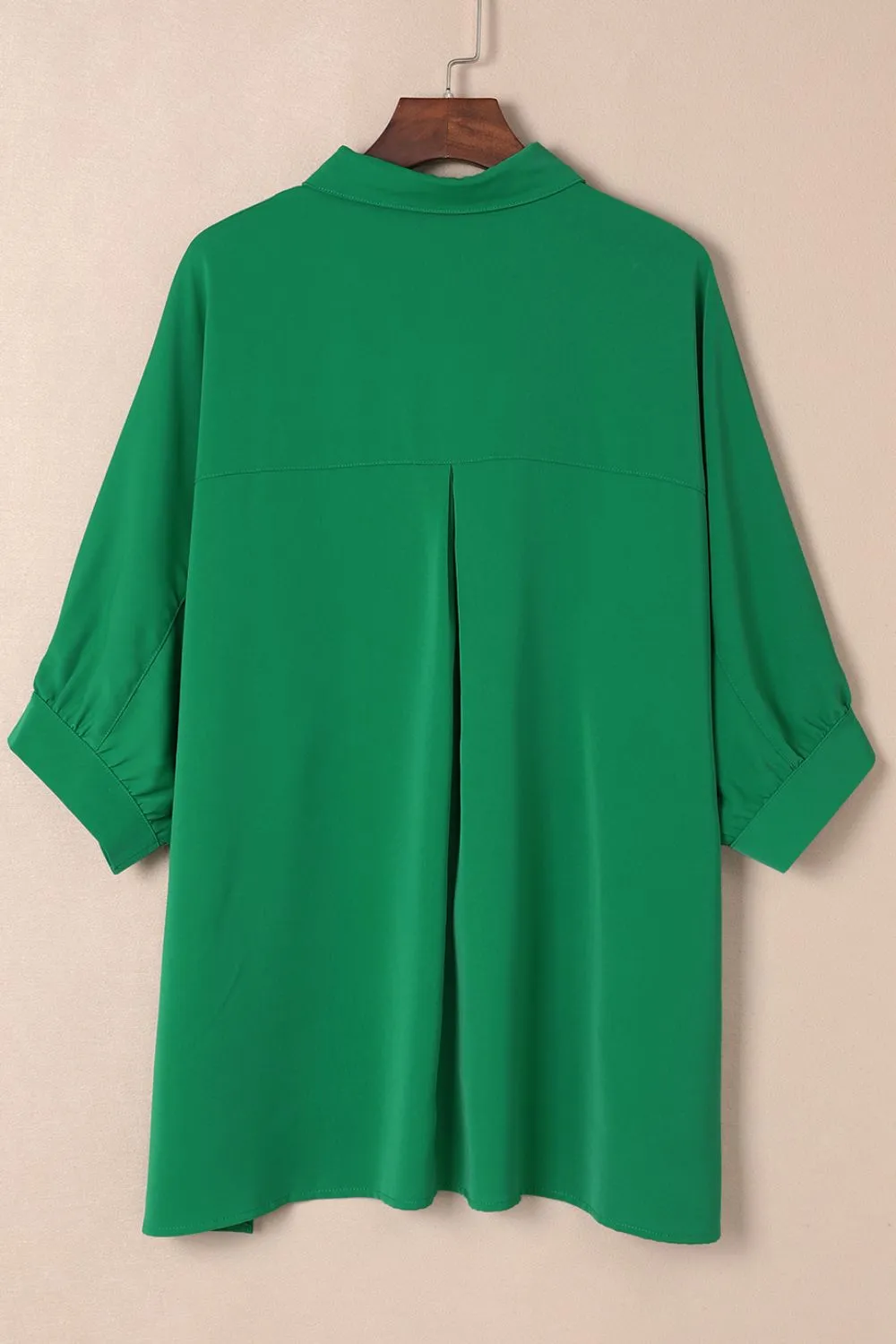 Collared Neck Three-Quarter Sleeve Shirt, image 3