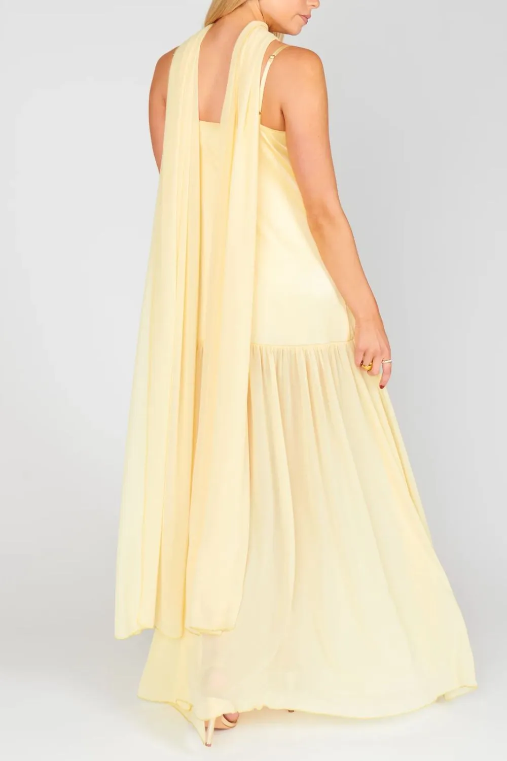 Adjustable Strap Maxi Cami Dress with Scarf, image 7