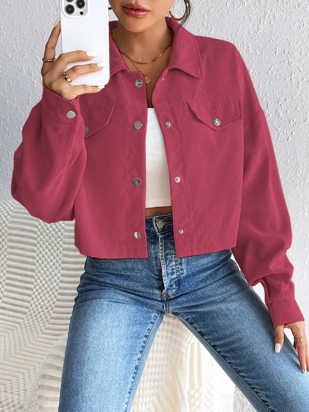 Snap Down Long Sleeve Jacket, image 5