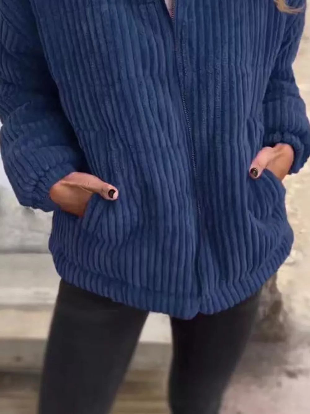 Full Size Zip Up Turtleneck Long Sleeve Winter Coat Plus Size, image 12