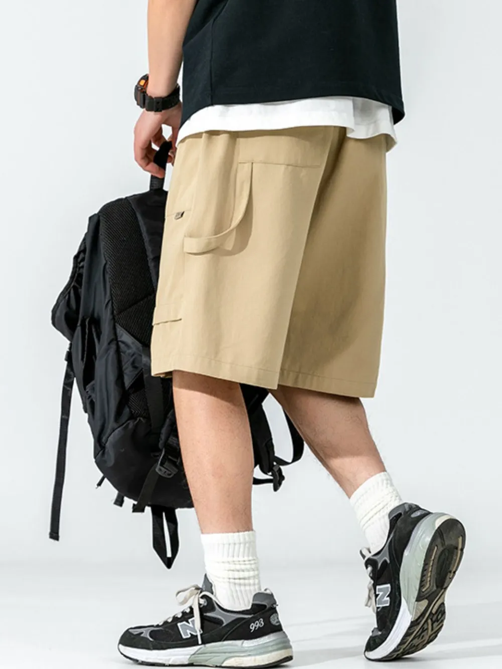 Men's Plus Size Drawstring Shorts with Pockets, image 2
