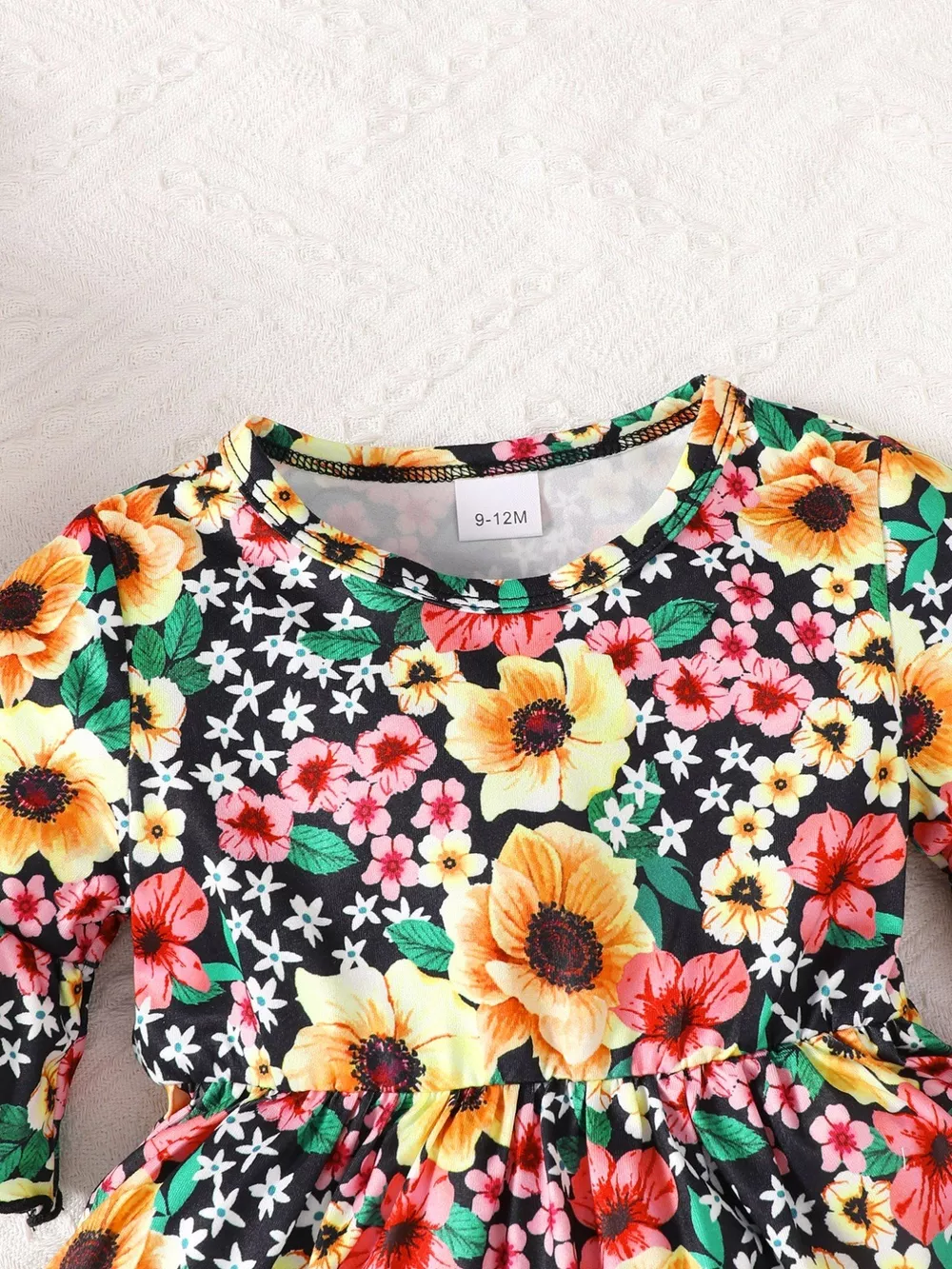 Children's Floral Bell Sleeve Top and Pants Set, image 8