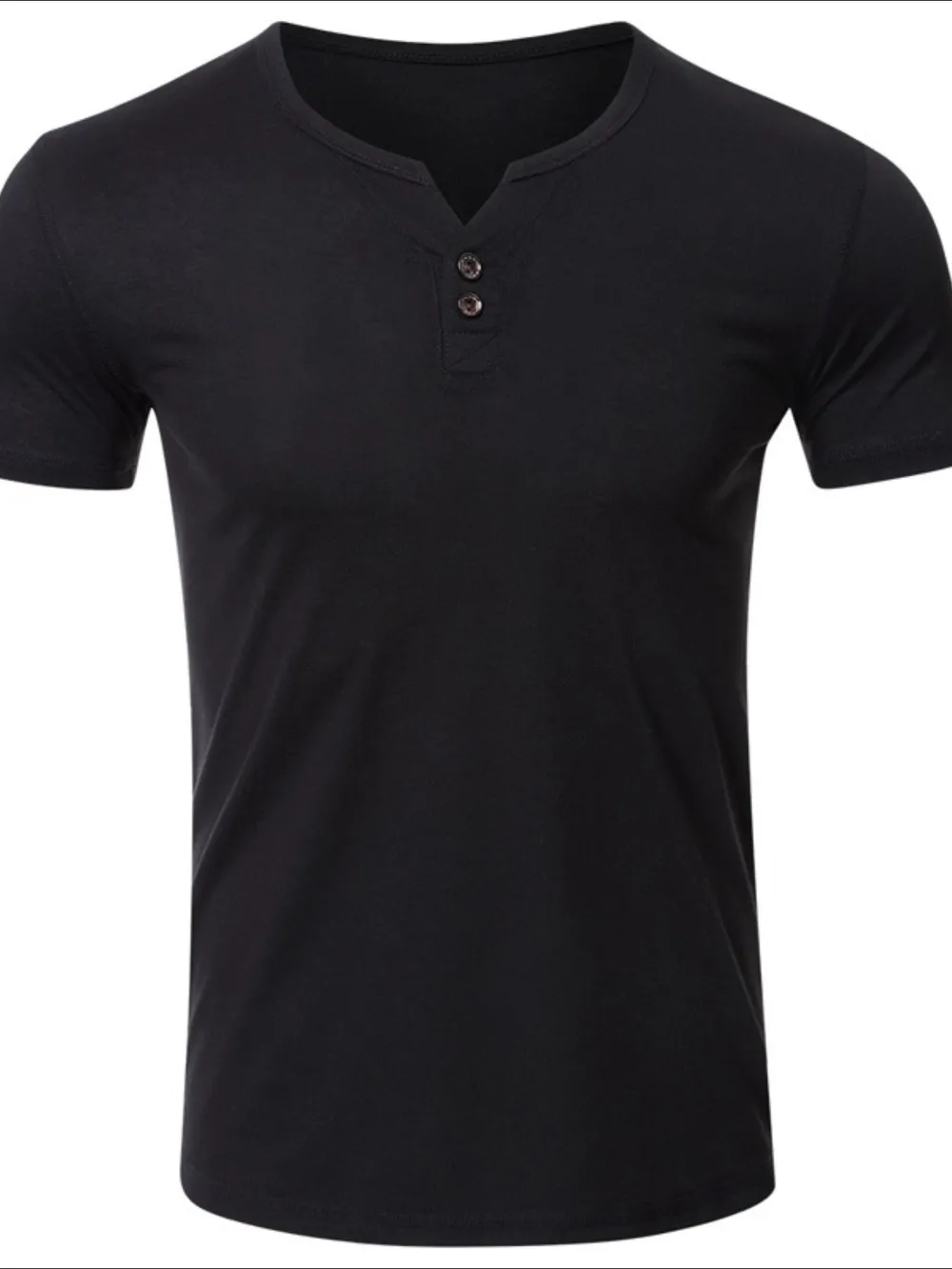 Men's Henley Short Sleeve Polo Top