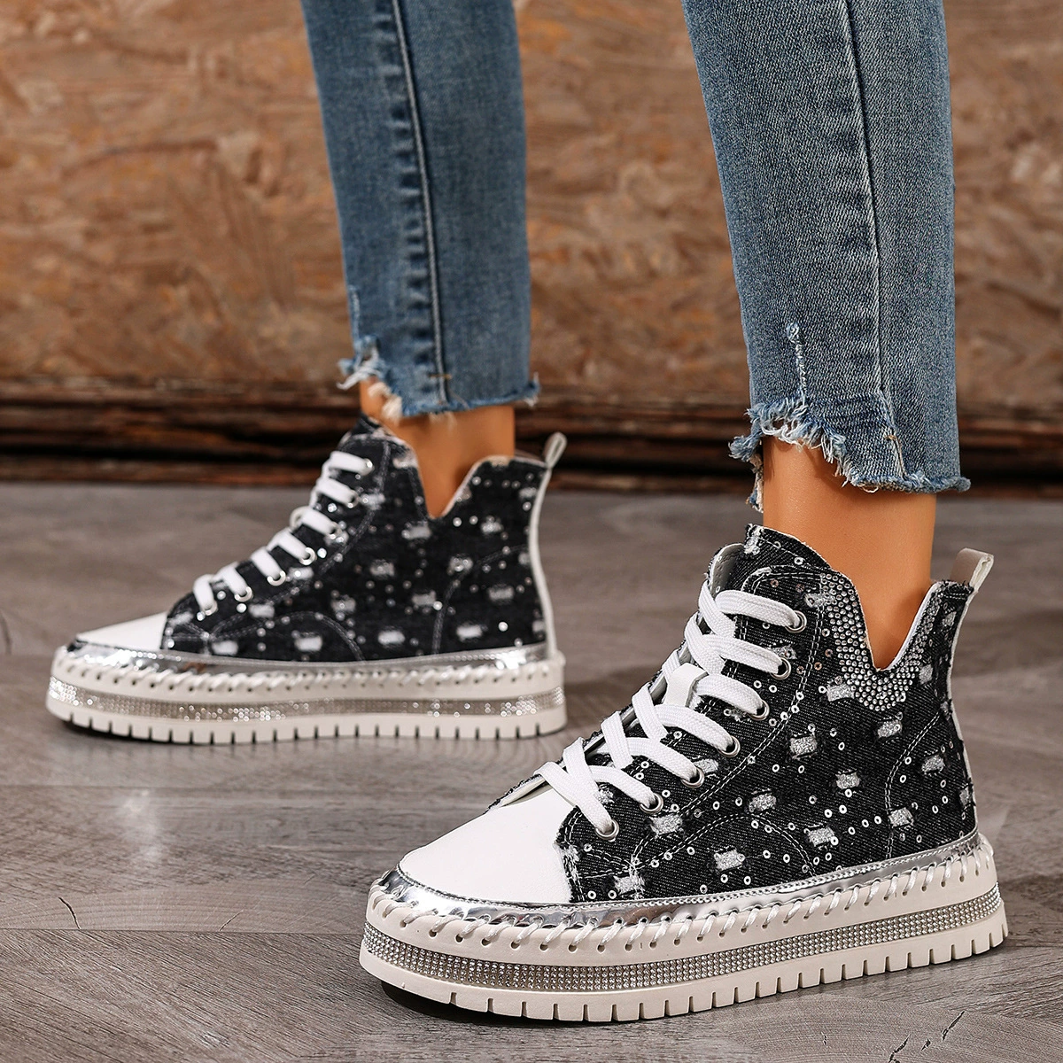Lace Up Platform Sneakers, image 3