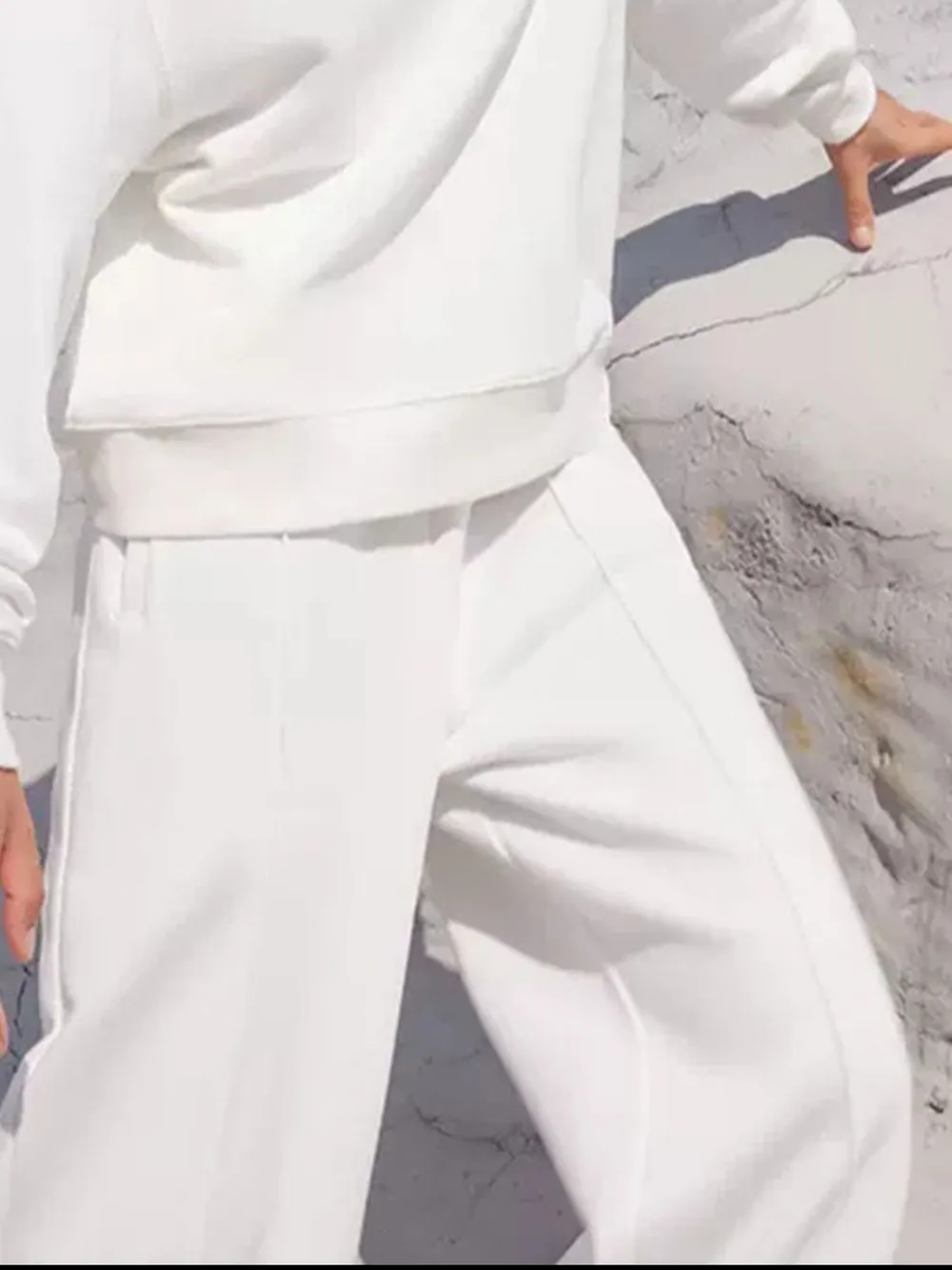 Round Neck Long Sleeve Top and Elastic Waist Pants Set, image 12