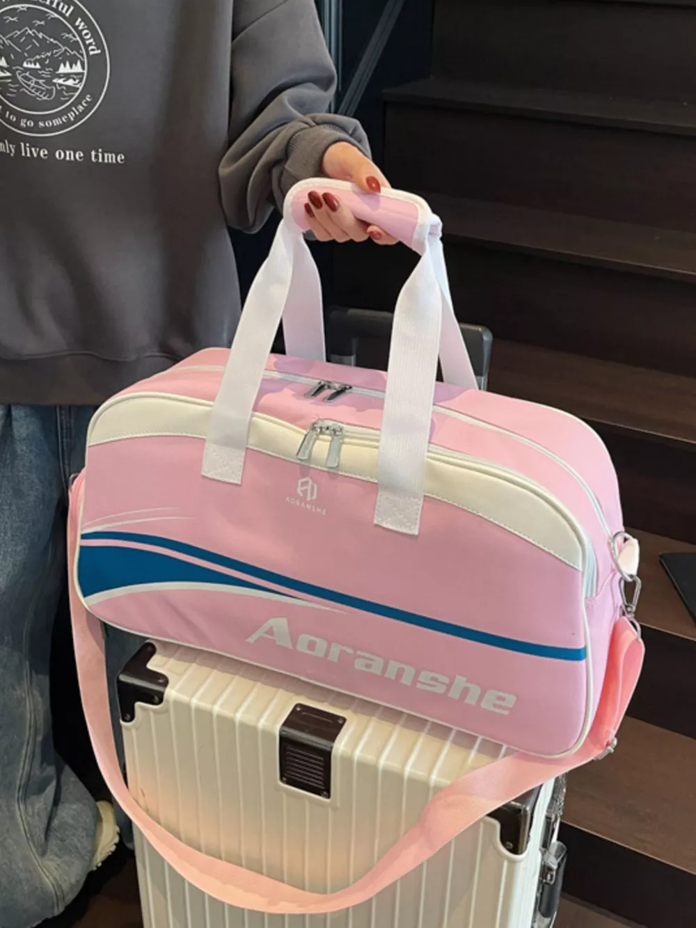 Contrast Sports Duffel Bag, image 5
