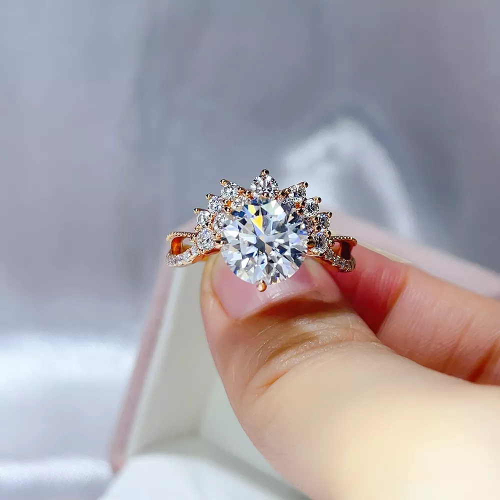 3 Carat 925 Sterling Silver Moissanite Ring, image 5