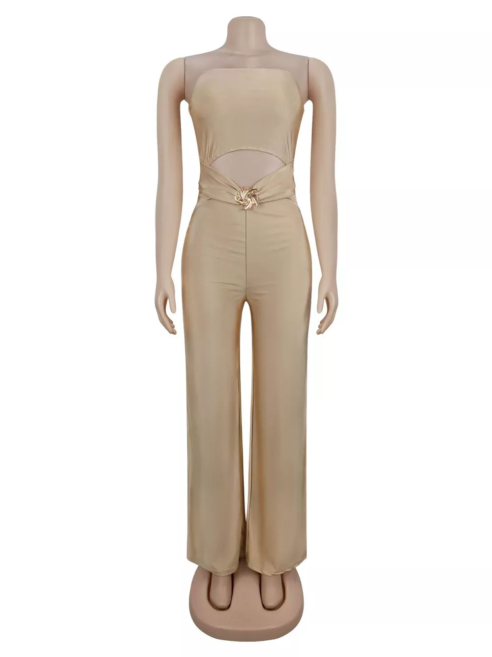 Strapless Cut-out Wide-Leg Jumpsuit, image 12