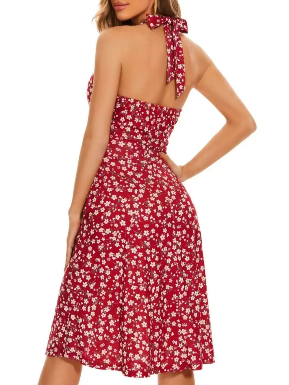 Printed Halter Neck Dress, image 7