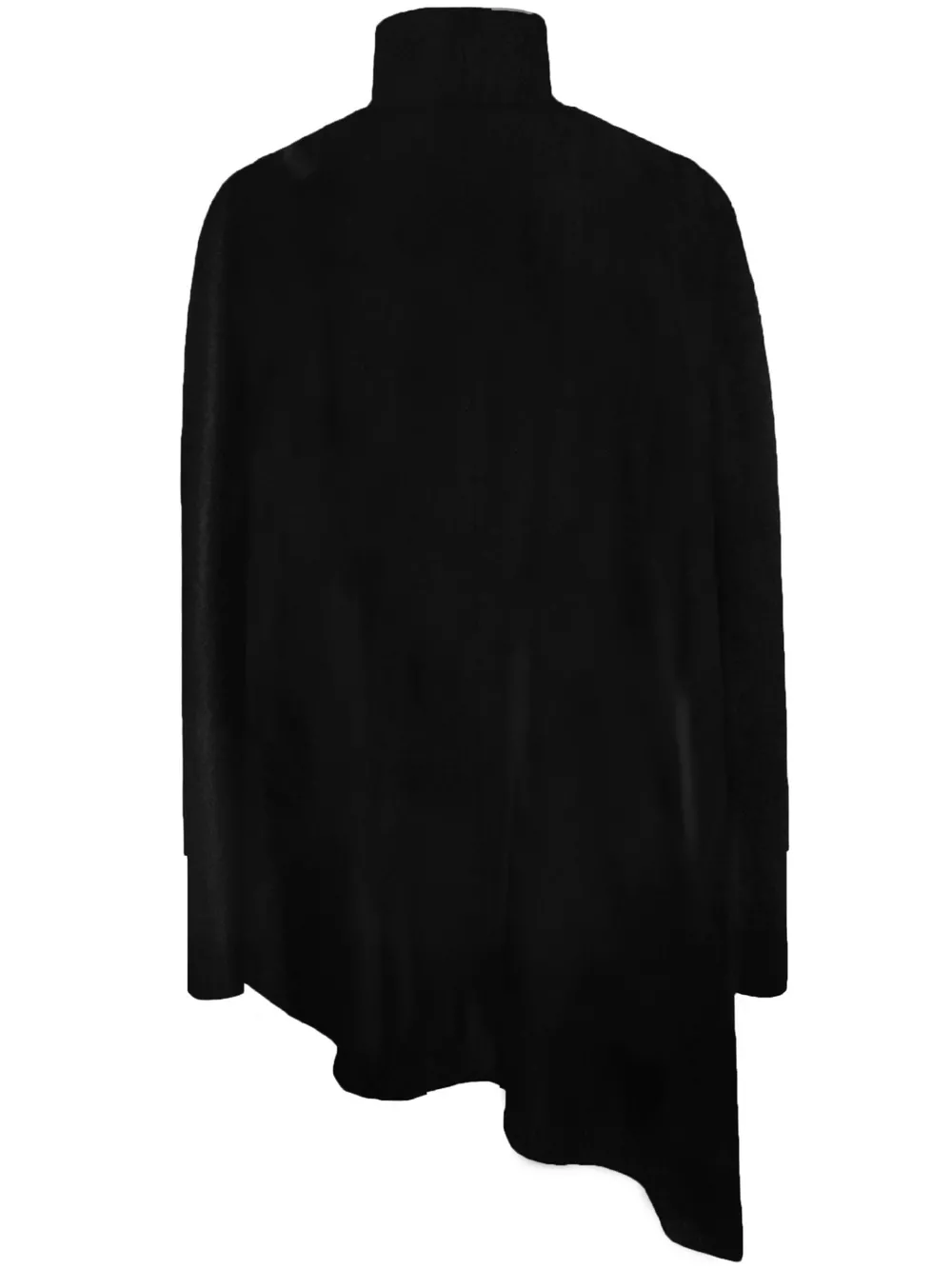 Elegant Turtleneck Asymmetric Hem Top, image 2