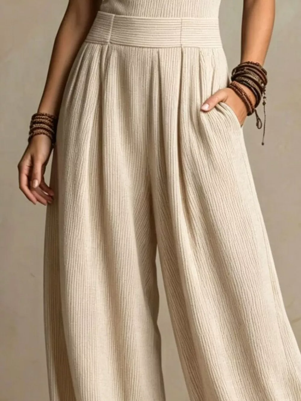 Full Size Halter Neck Wide-Leg Jumpsuit Plus Size, image 12