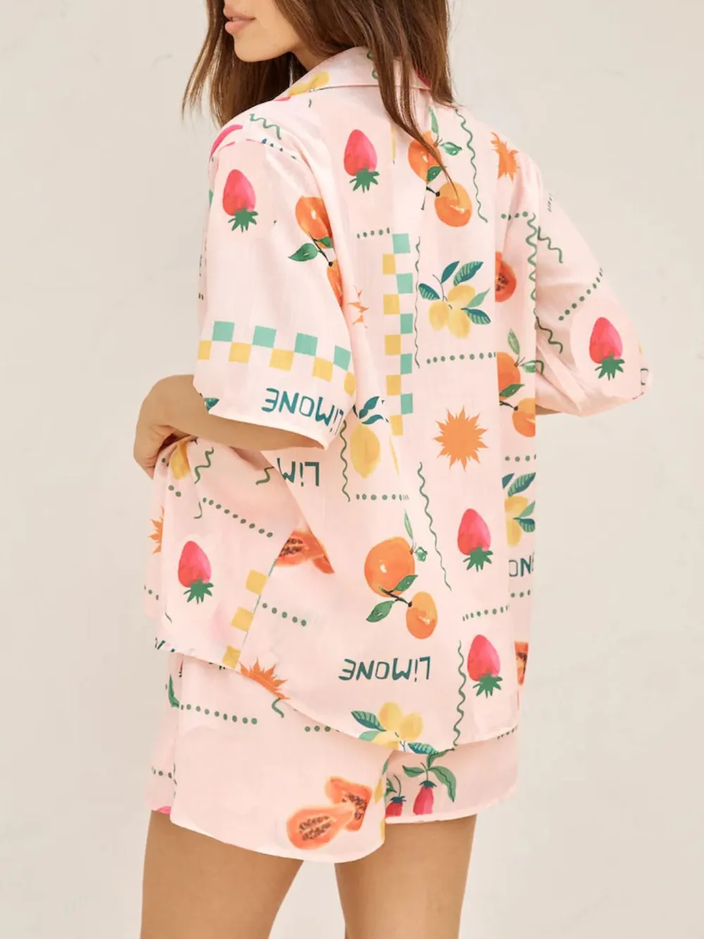 Printed Button Down Shirt and Shorts Set, image 6