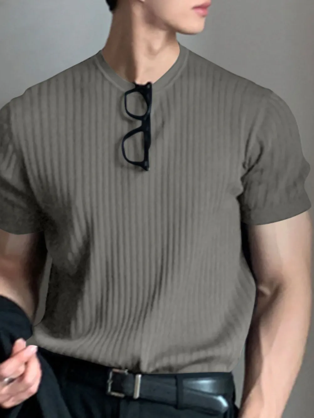 Men's Full Size Round Neck Short Sleeve T-Shirt Plus Size, image 4