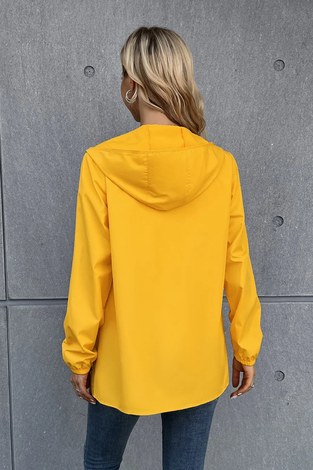Zip Up Long Sleeve Hooded Watertight Jacket, image 3