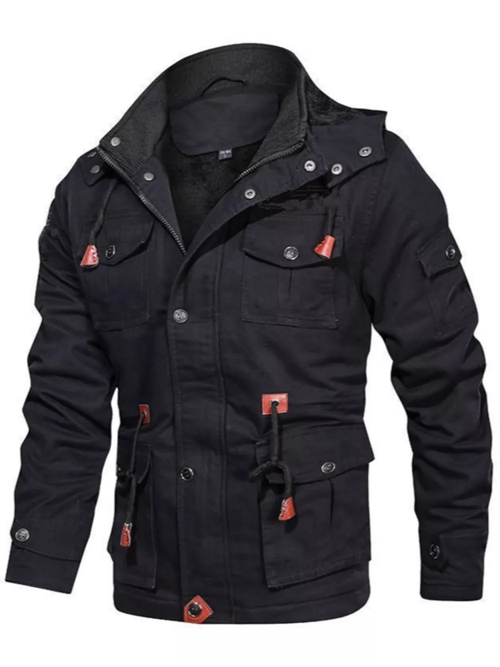 Men's Plus Size Zip Up Lightweight Bomber Jacket, image 5