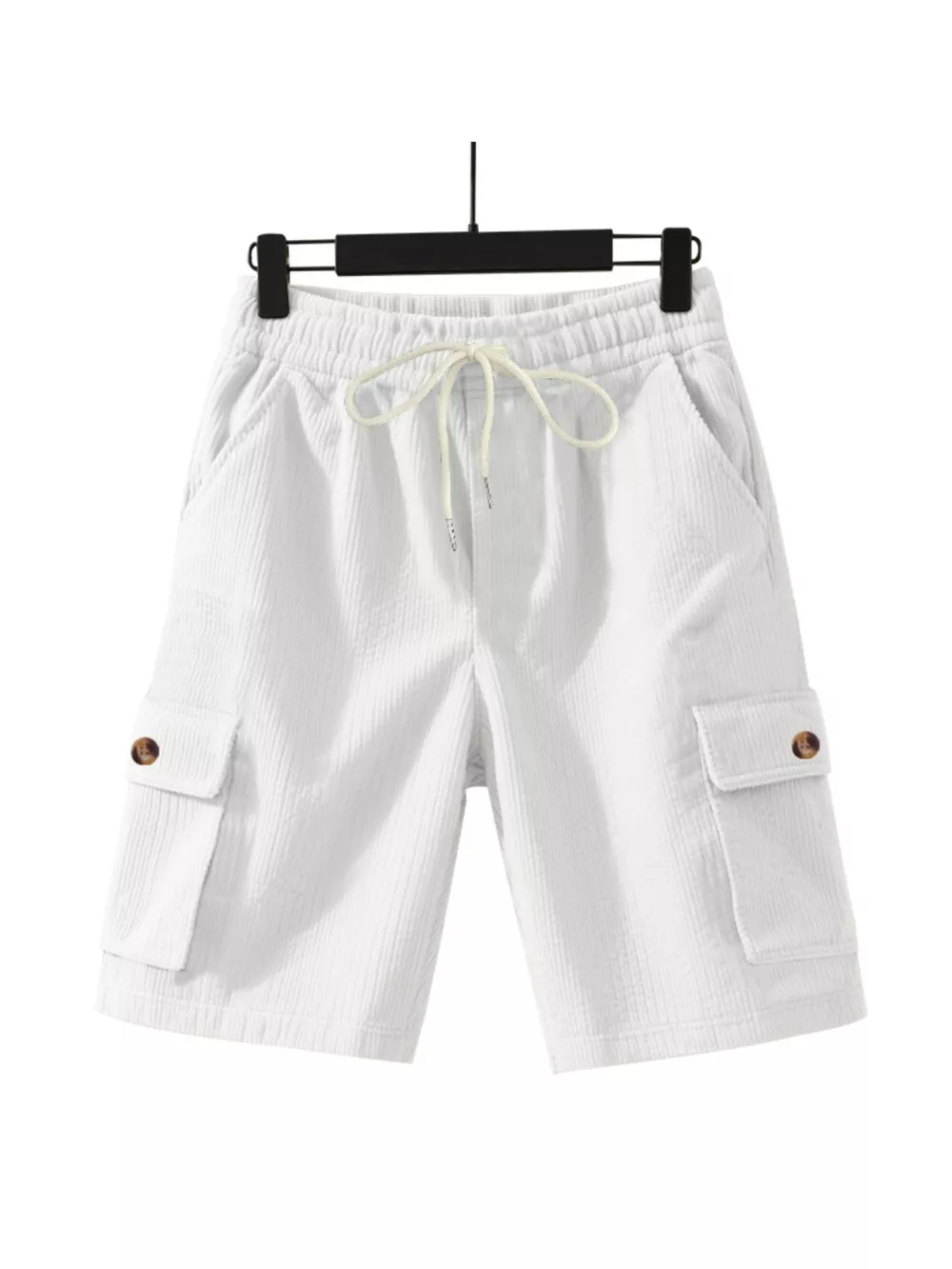 Men's Full Size Casual Textured Drawstring Cargo Shorts Plus Size, image 5