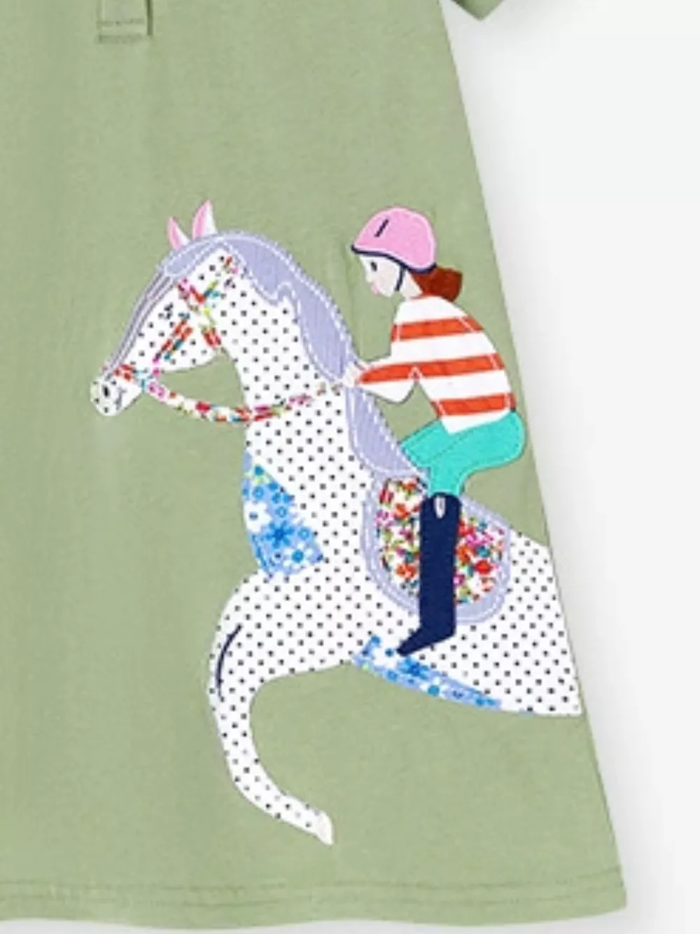 Children's Equestrian Short Sleeve Polo Dress, image 2