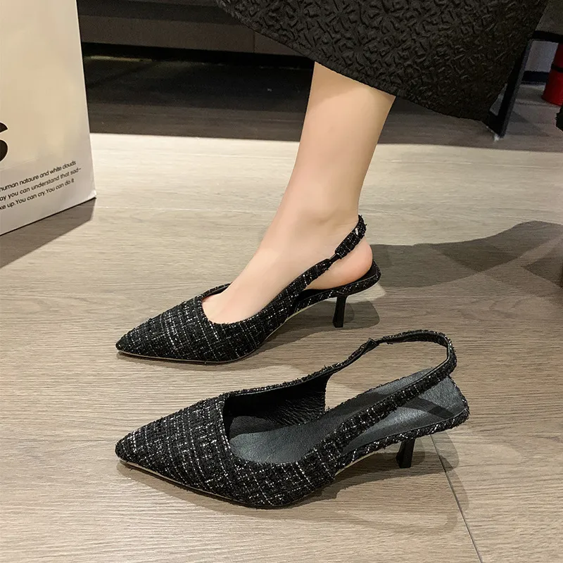 Point Toe Kitten Heel Slingback Pumps, image 2