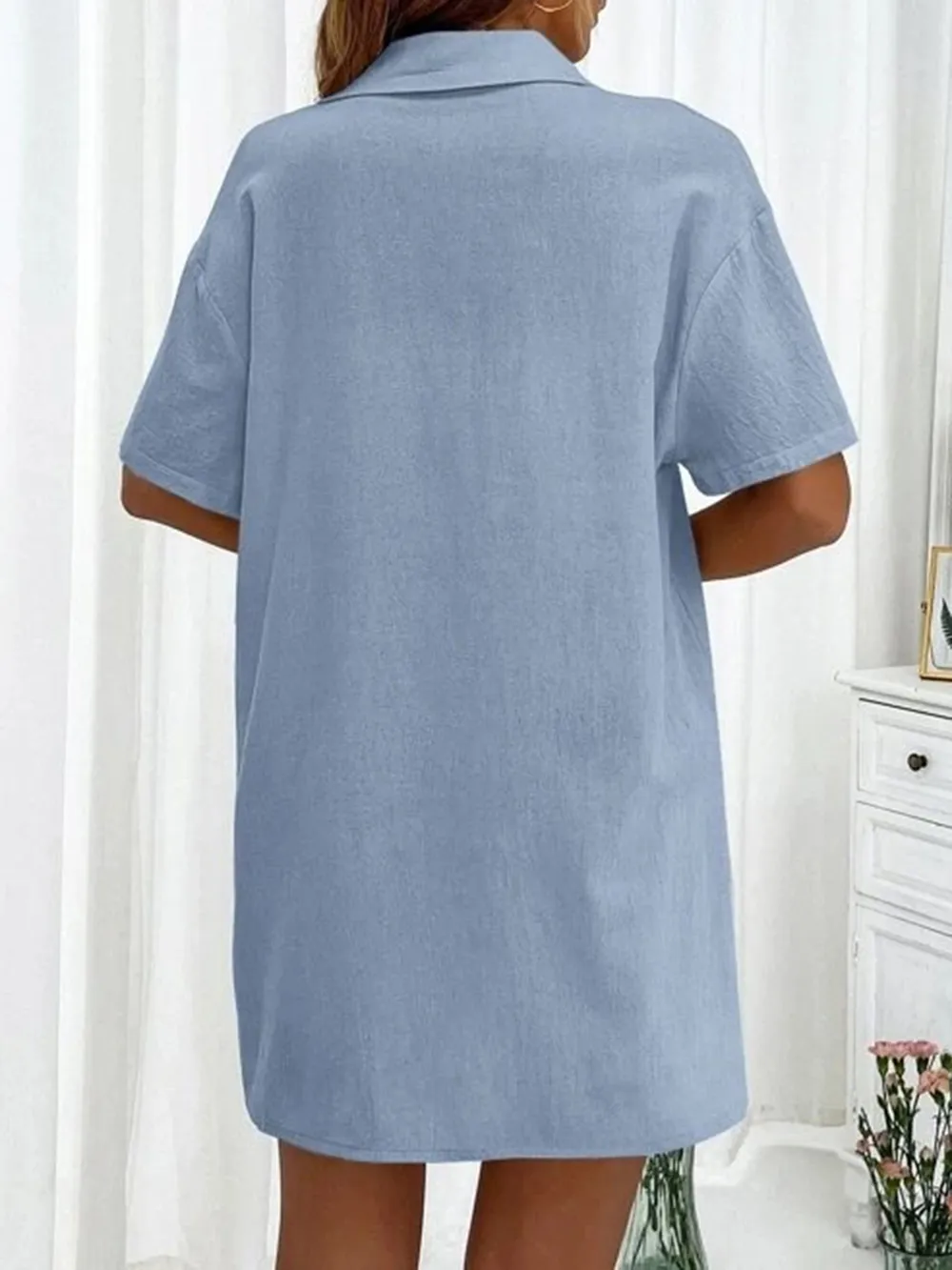 Button Up Shirt and Drawstring Shorts Set, image 11