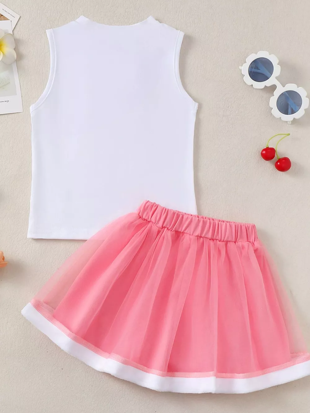 Children's Bow Tank & Pleated Skirt Set, image 4