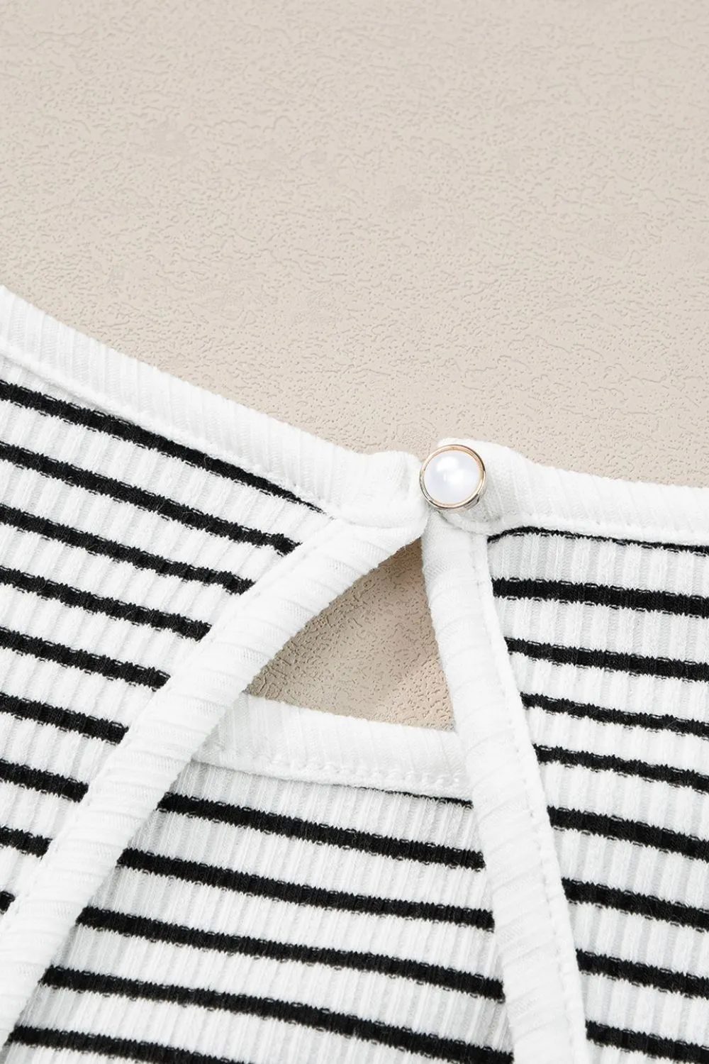 Striped Ribbed Round Neck Tank, image 4
