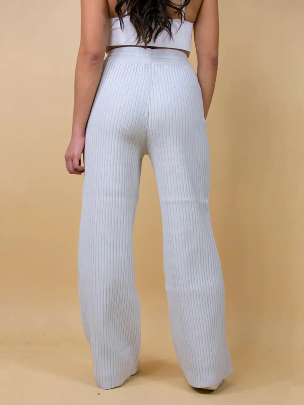 Ribbed Wide Leg Sweater Pants, image 14
