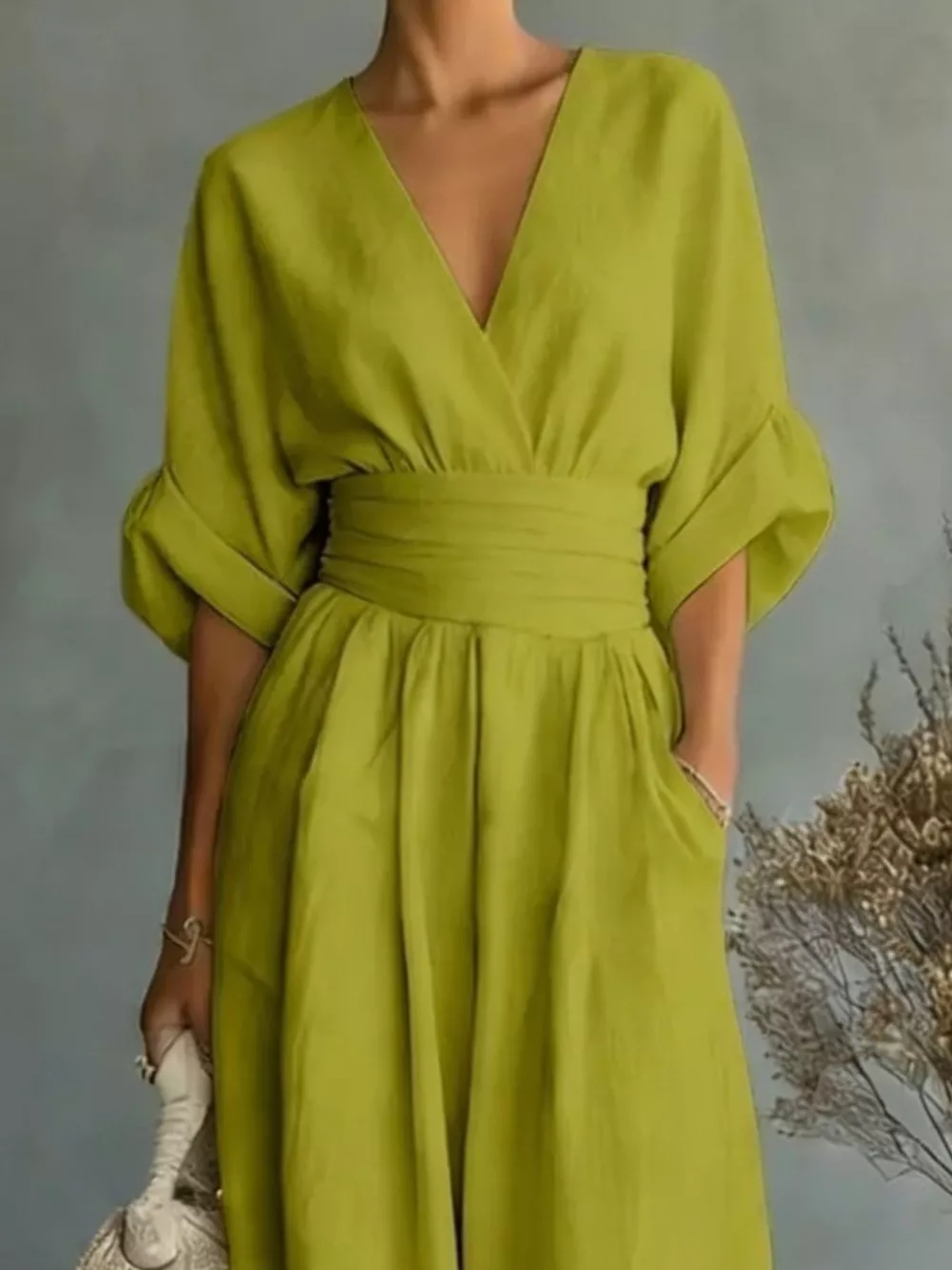 Full Size Half Sleeve Wide-Leg Jumpsuit Plus Size, image 18